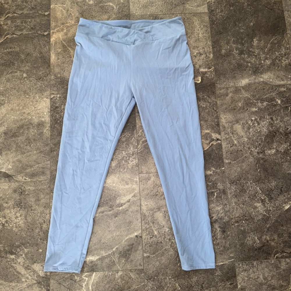 PrettyLittleThing Leggings Yoga Pants Light Blue Size 12
